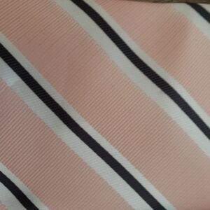 Striped Peach and White Tie